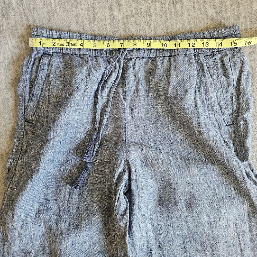 Talbots 100% Linen Pullon Drawstring Stretch Wome… - image 5